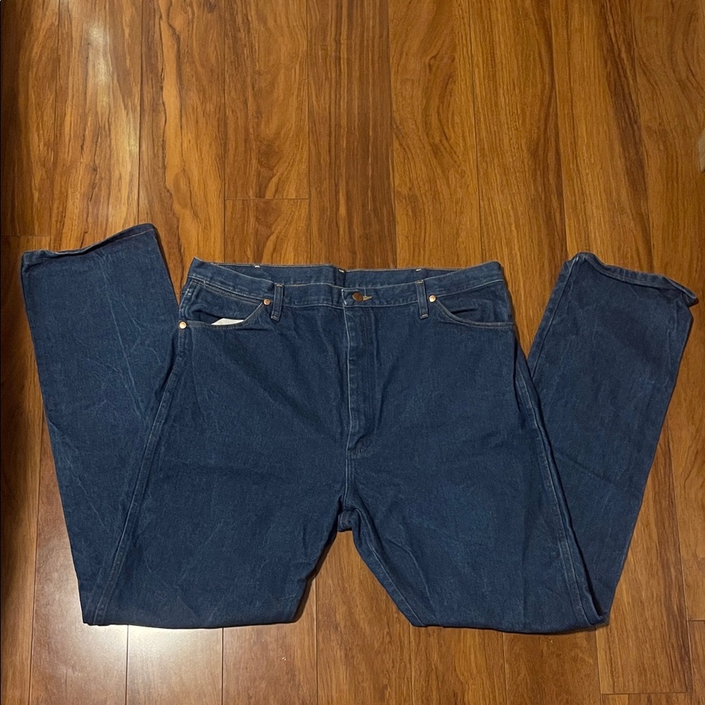 Wrangler Dark Blue Bootcut Jeans for Men